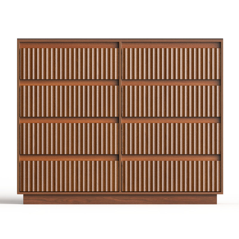 Dejesus 8-Drawer Dresser 52"W Double Dresser With Waveform Fluted Panel