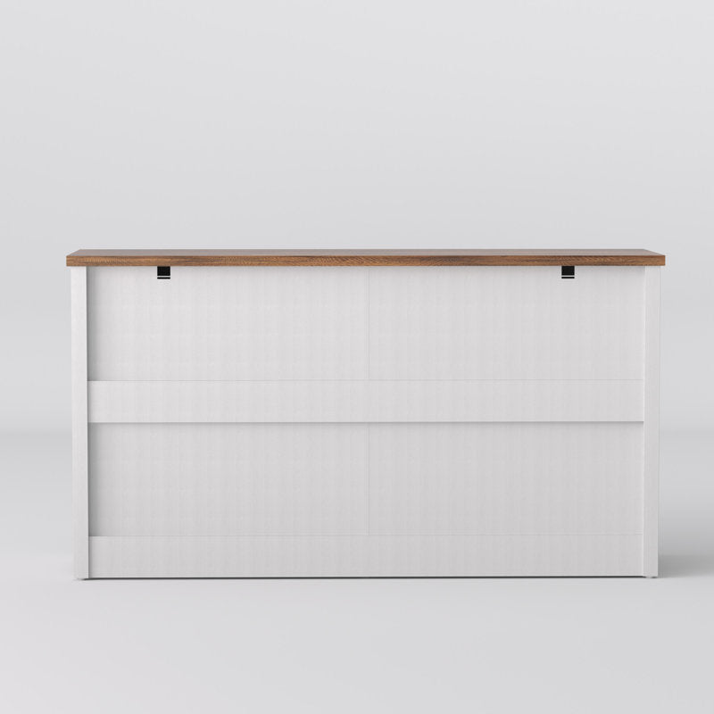 Emryss 6-Drawer Dresser 54"W Double Dresser With Rustic Top Panel