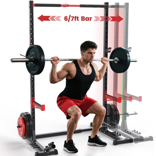 FLYBIRD Adjustable Squat Rack with Pull-Up Bar