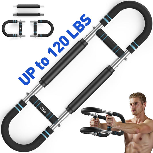 FLYBIRD Twister Arm Trainer, Adjustable Twister Arm Chest Exerciser with 2 Spring for Men & Women, Detachable Power Twister