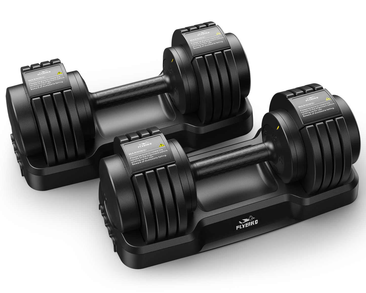Flybird 1 Pair 55LBS-Adjustable Dumbbell, Multiweight Options for Full Body Workout