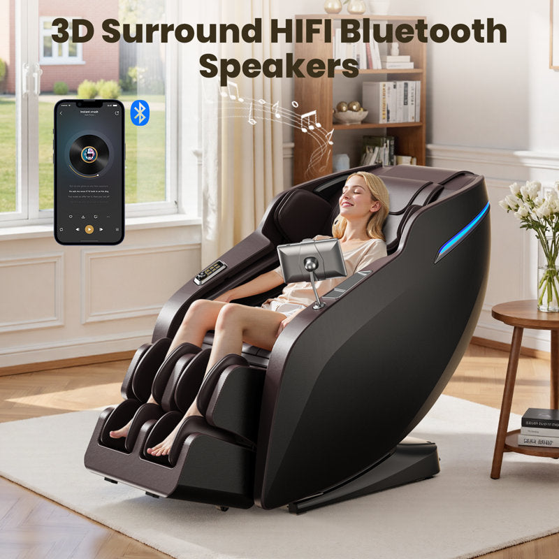 Full Body Massage Chair with Air Bags, Zero Gravity, Heat Therapy, Foot Roller, Shiatsu Recliner