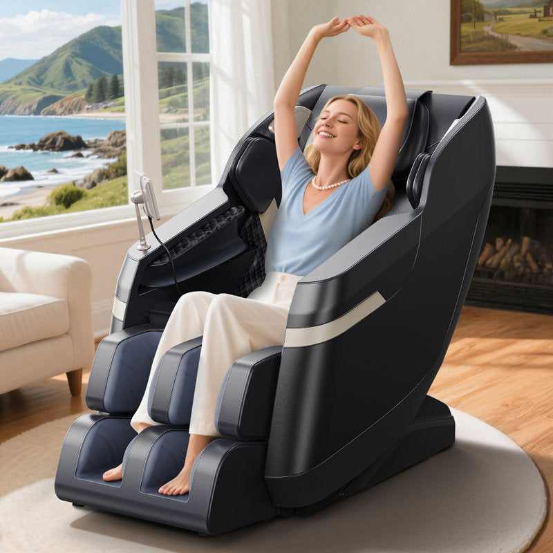 KOLIGEY Full Body Massage Chair with Air Bags, Zero Gravity, Heat Therapy, Foot Roller, Bluetooth Control