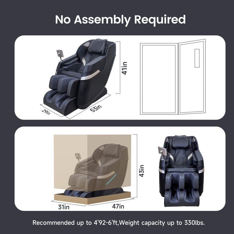 KOLIGEY Full Body Massage Chair with Air Bags, Zero Gravity, Heat Therapy, Foot Roller, Bluetooth Control