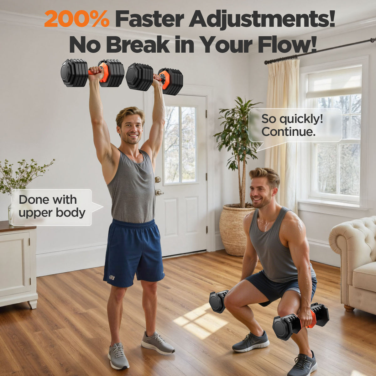 2026 Updated Adjustable Dumbbell Set of 2, 10-in-1 Weights Dumbbell Set with Storage Box, 90lbs Adjustable Weights with Anti-slip Silicone Grip, Weight Set For Home Gym Suit both Men and Women