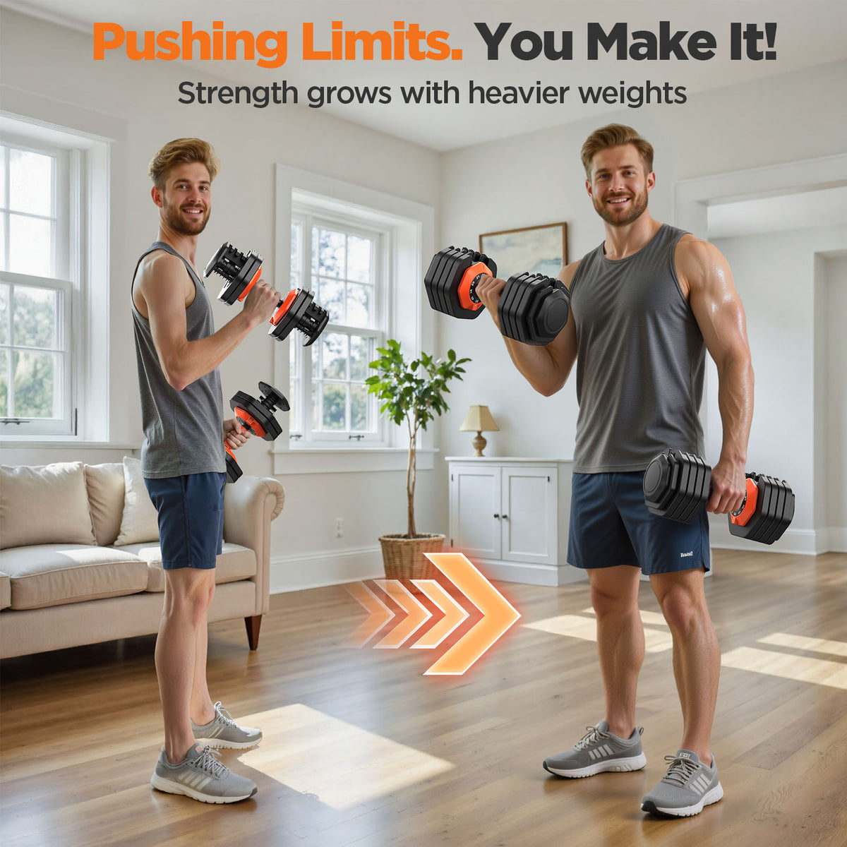 2026 Updated Adjustable Dumbbell Set of 2, 10-in-1 Weights Dumbbell Set with Storage Box, 90lbs Adjustable Weights with Anti-slip Silicone Grip, Weight Set For Home Gym Suit both Men and Women