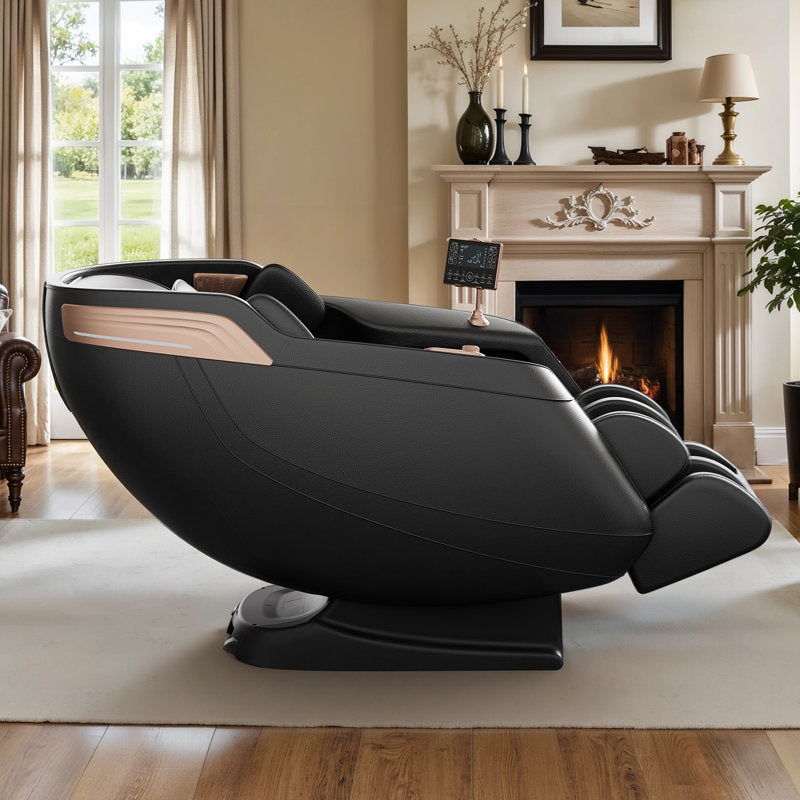 Full Body 4D Massage Chair With SL-Track Roller And 28 Air Bags, 3 Zero Gravity Modes, Heat Therapy, Retractable Footrest With Foot Roller