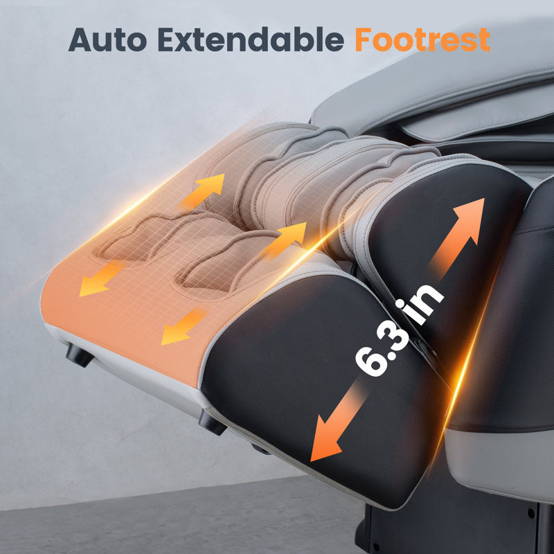 Full Body 4D Massage Chair With SL-Track Roller And 28 Air Bags, 3 Zero Gravity Modes, Heat Therapy, Retractable Footrest With Foot Roller