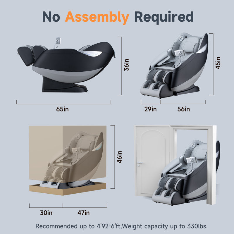 Full Body 4D Massage Chair With SL-Track Roller And 28 Air Bags, 3 Zero Gravity Modes, Heat Therapy, Retractable Footrest With Foot Roller