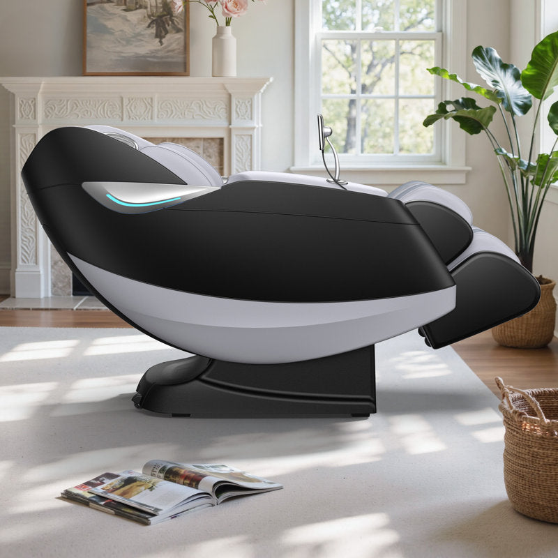 Full Body 4D Massage Chair With SL-Track Roller And 28 Air Bags, 3 Zero Gravity Modes, Heat Therapy, Retractable Footrest With Foot Roller