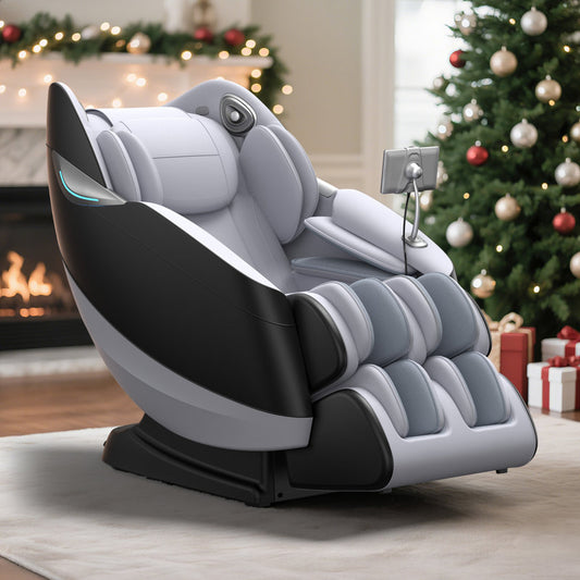 Full Body 4D Massage Chair With SL-Track Roller And 28 Air Bags, 3 Zero Gravity Modes, Heat Therapy, Retractable Footrest With Foot Roller