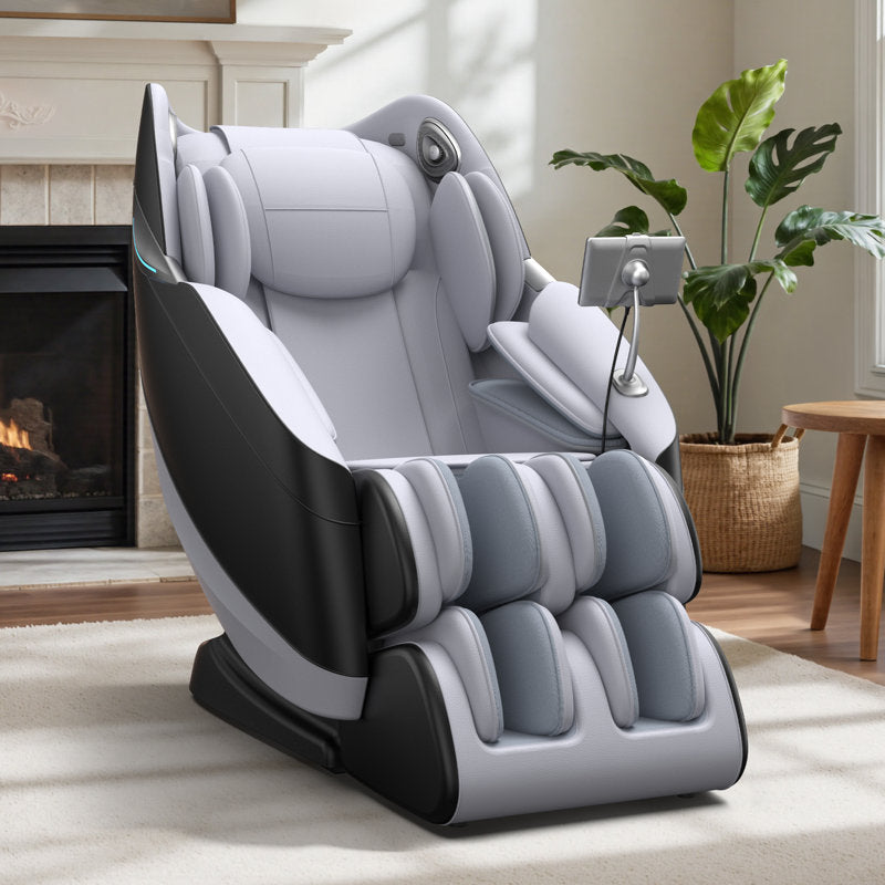 Full Body 4D Massage Chair With SL-Track Roller And 28 Air Bags, 3 Zero Gravity Modes, Heat Therapy, Retractable Footrest With Foot Roller