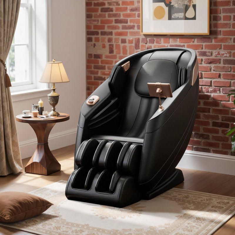 Full Body 4D Massage Chair With SL-Track Roller And 28 Air Bags, 3 Zero Gravity Modes, Heat Therapy, Retractable Footrest With Foot Roller