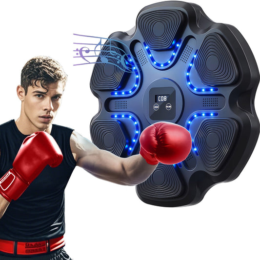 Wall-Mounted Smart Boxing Trainer with Music, Gloves, and Target Pads - Wireless-Enabled Fitness Equipment for Home & Gym