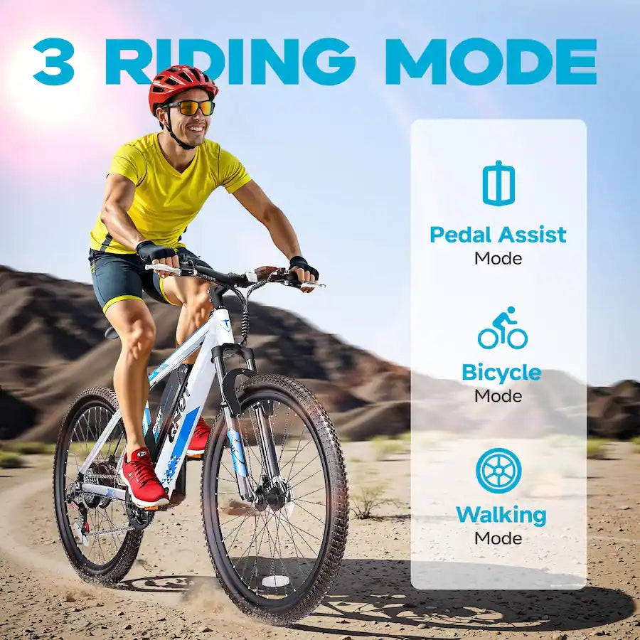 QNUT - VICTOR 3.0 26" Electric Bike for Adults, 350W Motor, Commuting E-Bike with Steel Frame & Mechanical Disc Brakes