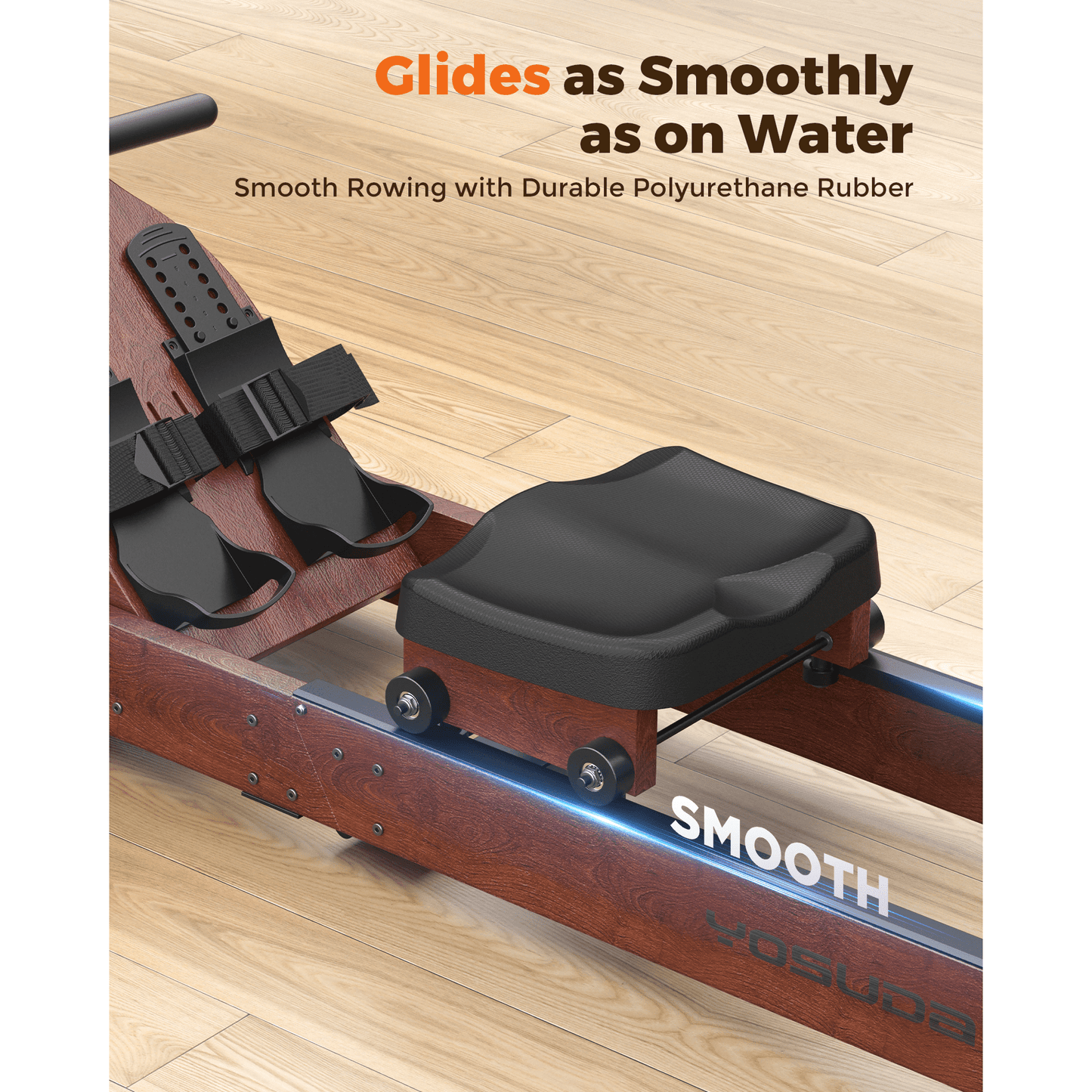 YOSUDA Foldable Water Rowing Machine for Home - 400LBS Capacity Rower