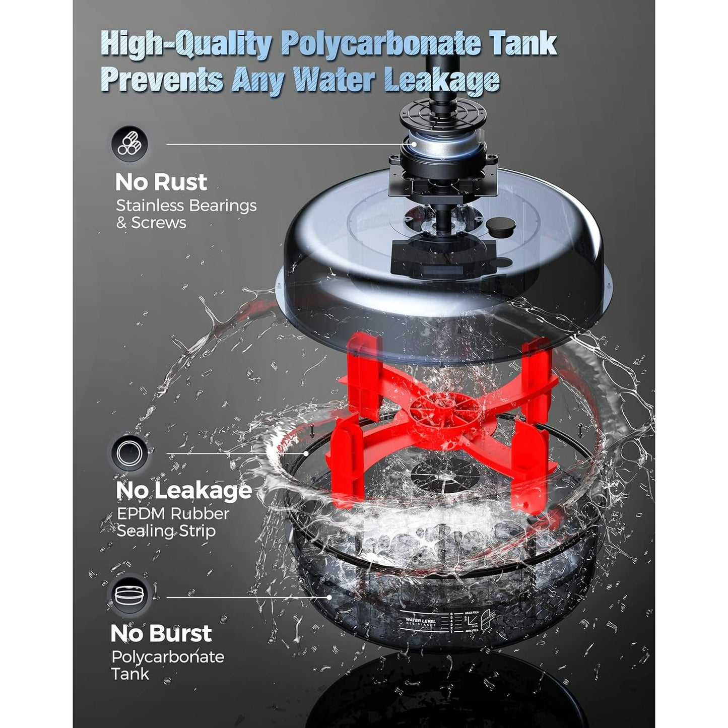 YOSUDA Home Water Rower Machine, 350 lbs Max Weight, with LCD Display