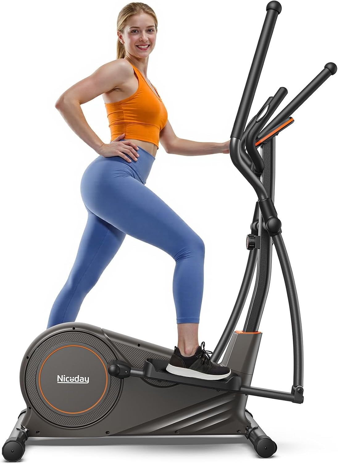Niceday Elliptical Exercise Machine with 15.5IN/16IN/20IN Stride | Magnetic Elliptical Trainer for Home Use, 16 Resistance Levels, 400LBS Loading Capacity, Support Kinomap APP