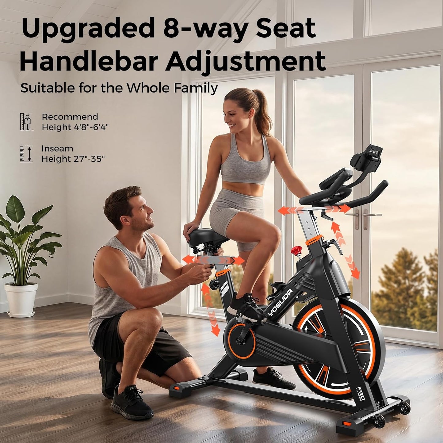 YOSUDA Pro Magnetic Indoor Cycling Bike Stationary Exercise Bike