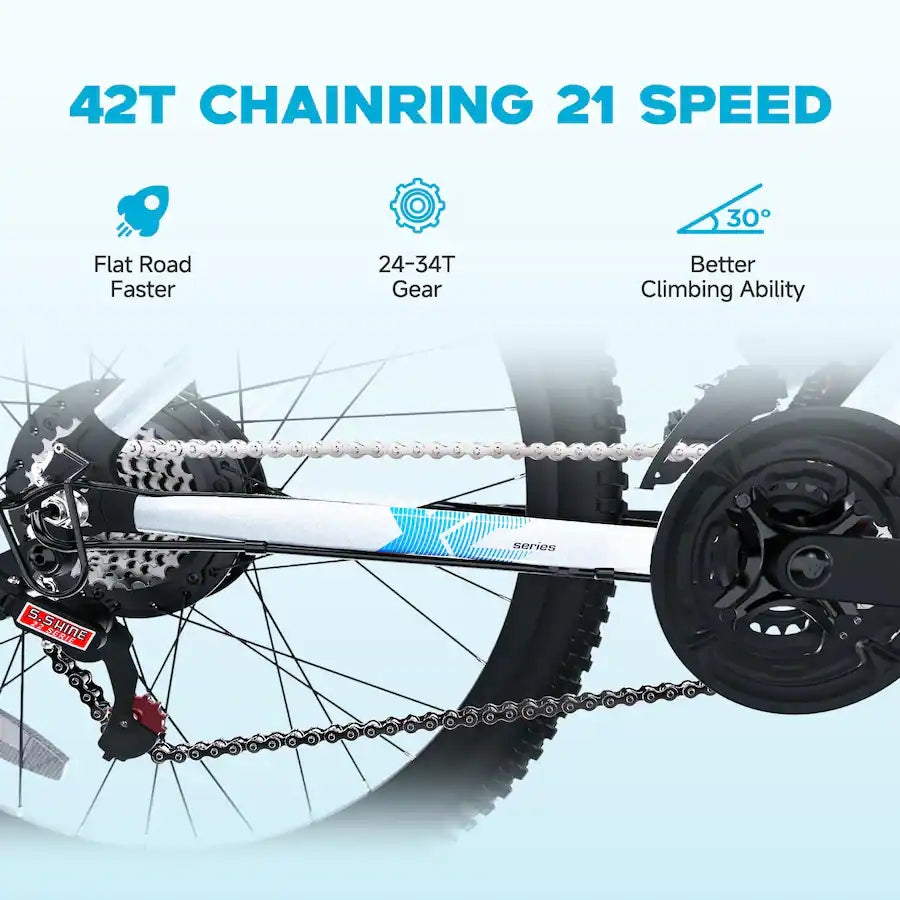 QNUT - VICTOR 3.0 26" Electric Bike for Adults, 350W Motor, Commuting E-Bike with Steel Frame & Mechanical Disc Brakes
