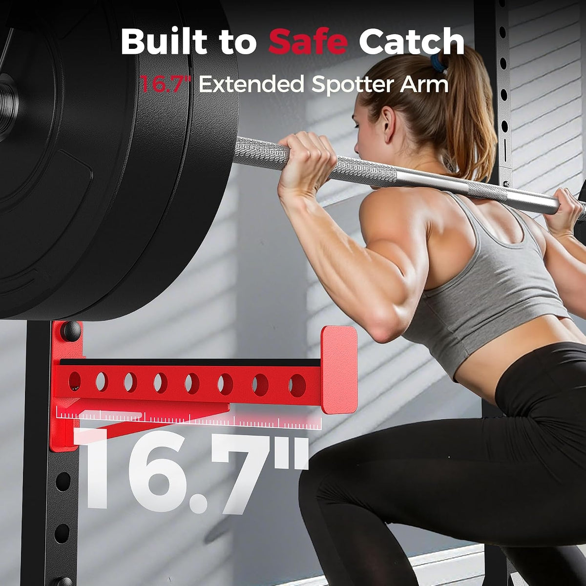 FLYBIRD Adjustable Squat Rack with Pull-Up Bar