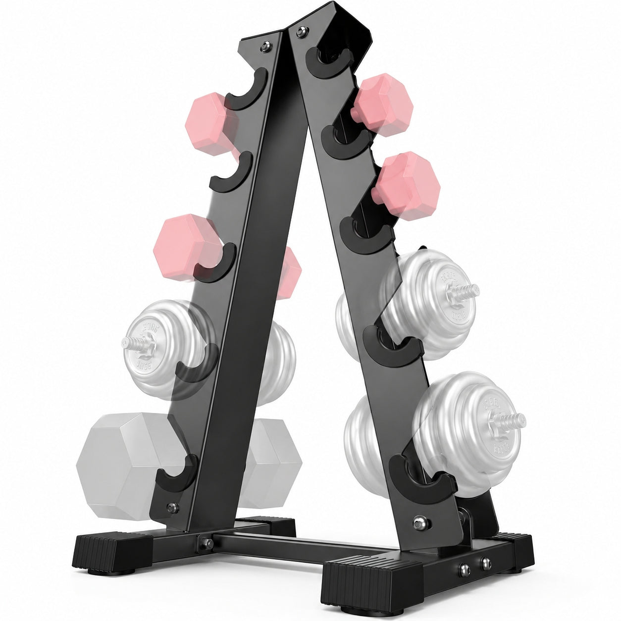 Dumbbell Rack Stand Only, Weight Rack for Dumbbells Compact A-Frame Home Gym Space Saver, 800 LBS Weight Capacity