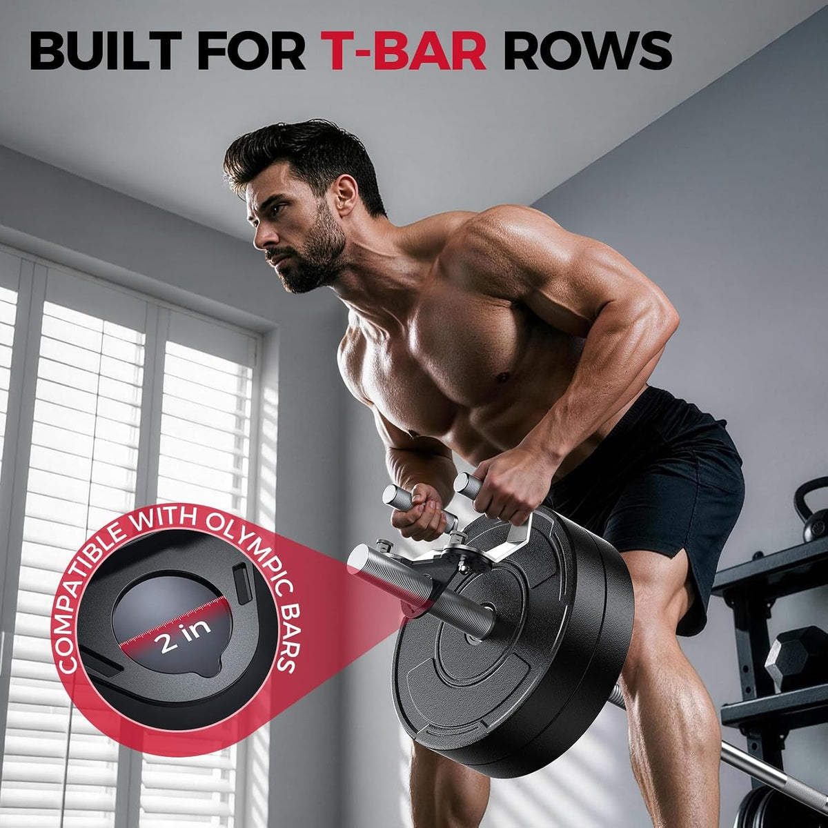 fed fitness 360° LAT Pull Down Bar, Cable Attachments for Gym | 360° rotation, 16 lockable angles, 1000 lb capacity, cable pulldowns, rows and T-bar training