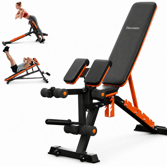 FED FITNESS Adjustable Preacher Curl & Leg Extension Bench – 6 Back Angles,4 Seat Angles,Home Gym