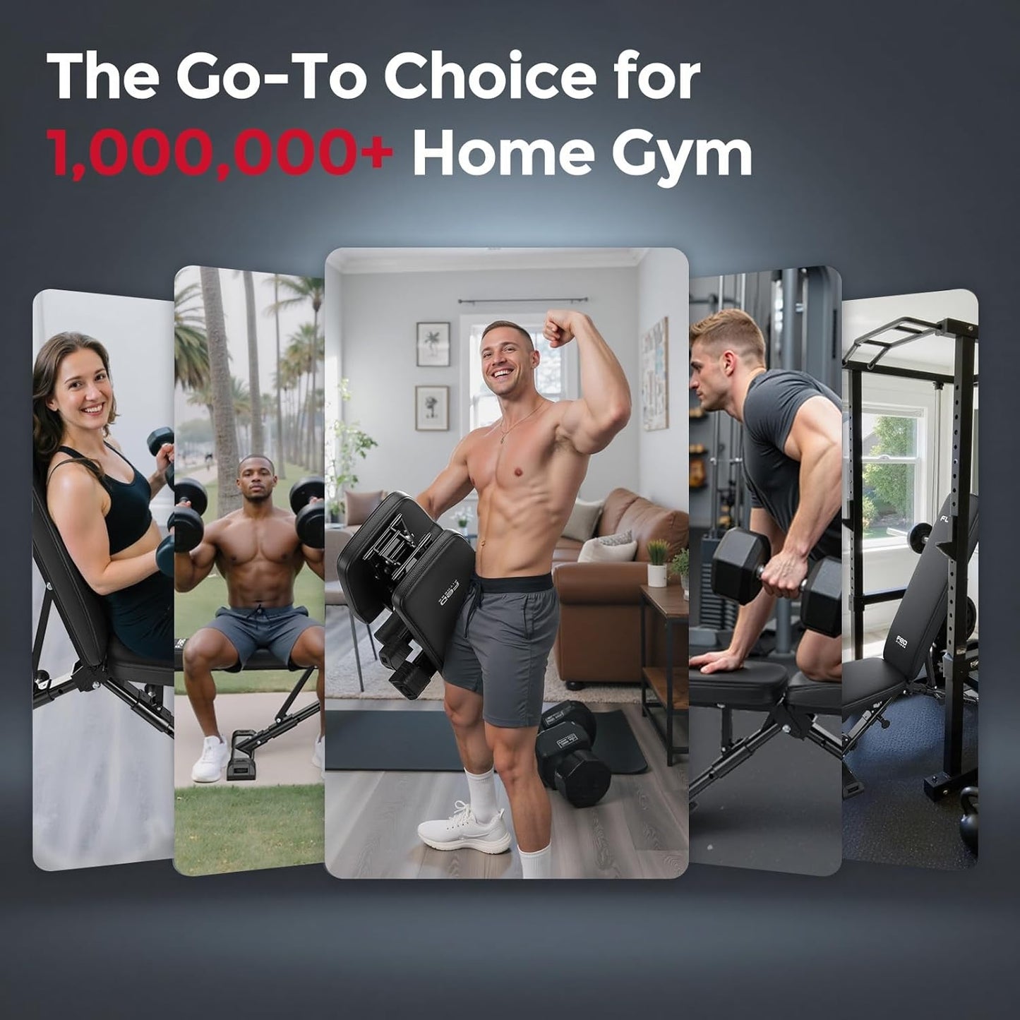 Flybird Collapsible Adjustable Weight Bench - Heavy Duty Foldable Fitness Exercise Utility