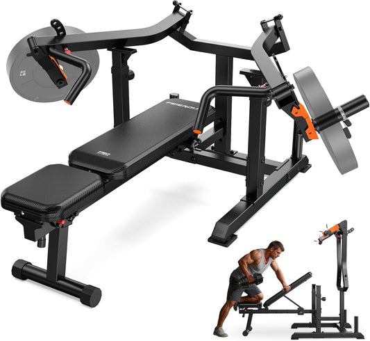 FED FITNESS Strength Studio Chest Press Machine – Converging Arms,4-Position Adjustable Lever Arms,Home Gym Strength Training Equipment