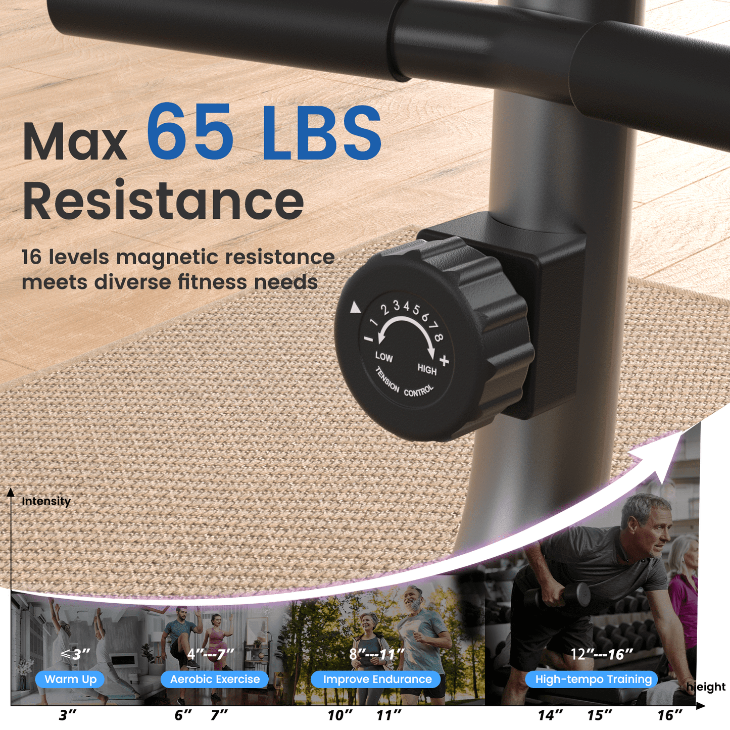 Yosuda Recumbent Exercise Bike for Senior for Home with 350lbs Capacity