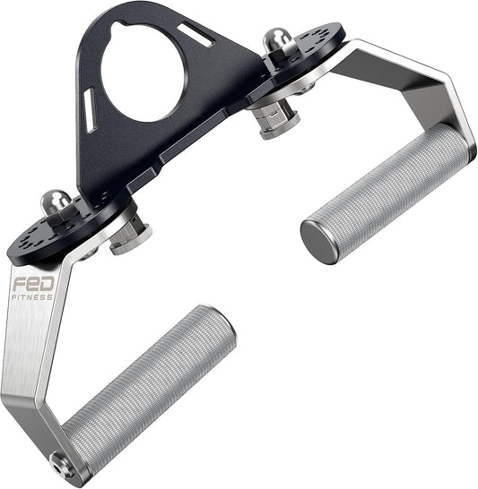 fed fitness 360° LAT Pull Down Bar, Cable Attachments for Gym | 360° rotation, 16 lockable angles, 1000 lb capacity, cable pulldowns, rows and T-bar training