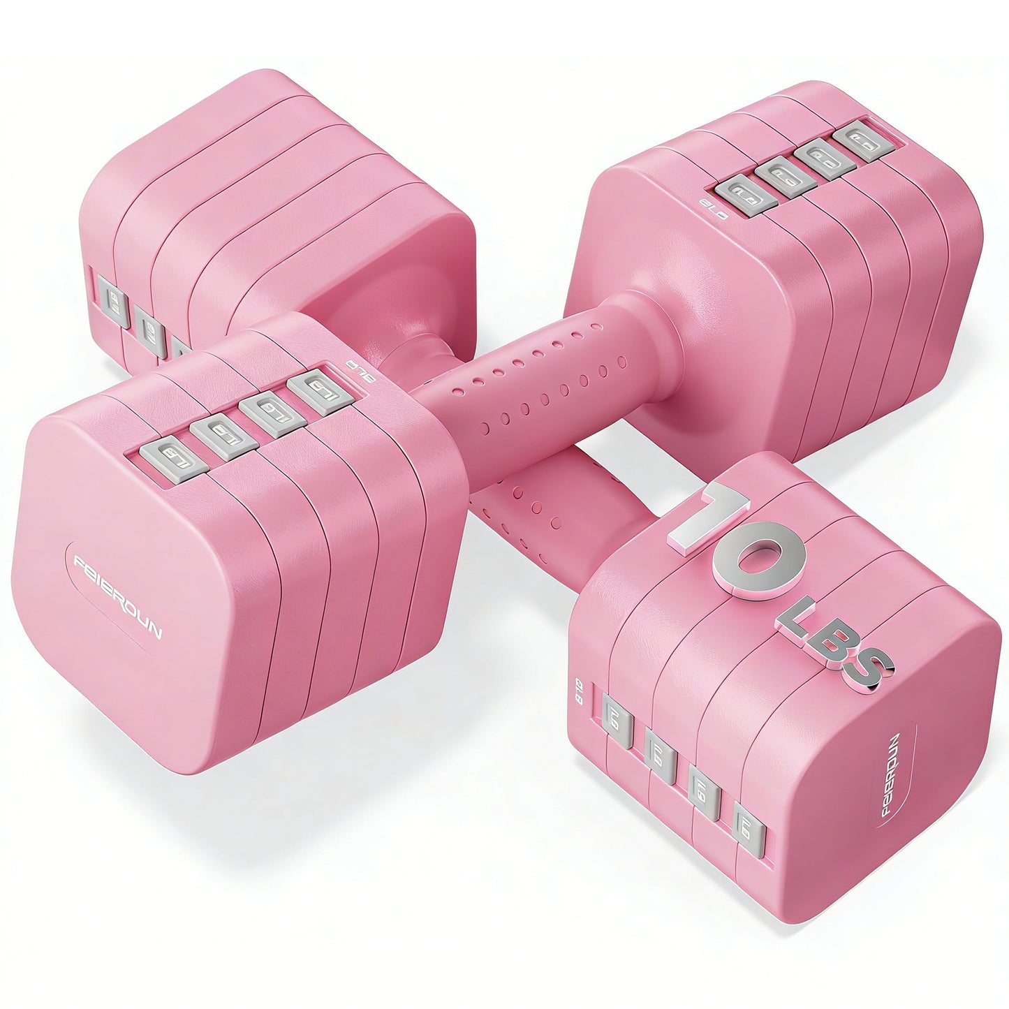 FEIERDUN 5-in-1 Adjustable Dumbbell Set of 2, 20LBS/10LBS Hand Weights for Women, 1s-Adjust Dual-Stable Dumbbell Set for Women Home Gym & Outdoor (Copy)