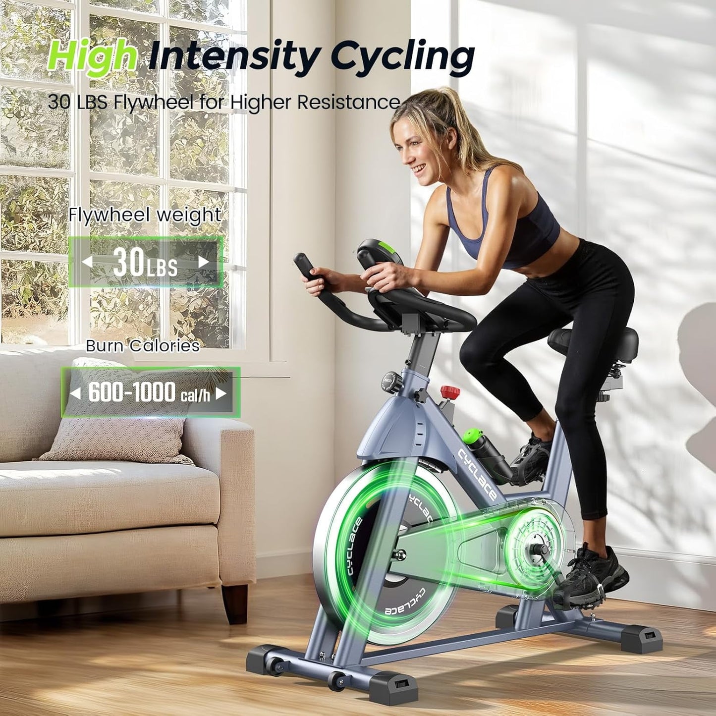 YOSUDA Exercise Bike, Indoor Cycling Bike Stationary, 300lbs Weight Capacity