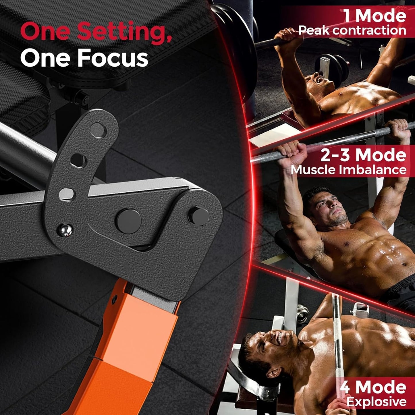 FED FITNESS Strength Studio Chest Press Machine – Converging Arms,4-Position Adjustable Lever Arms,Home Gym Strength Training Equipment
