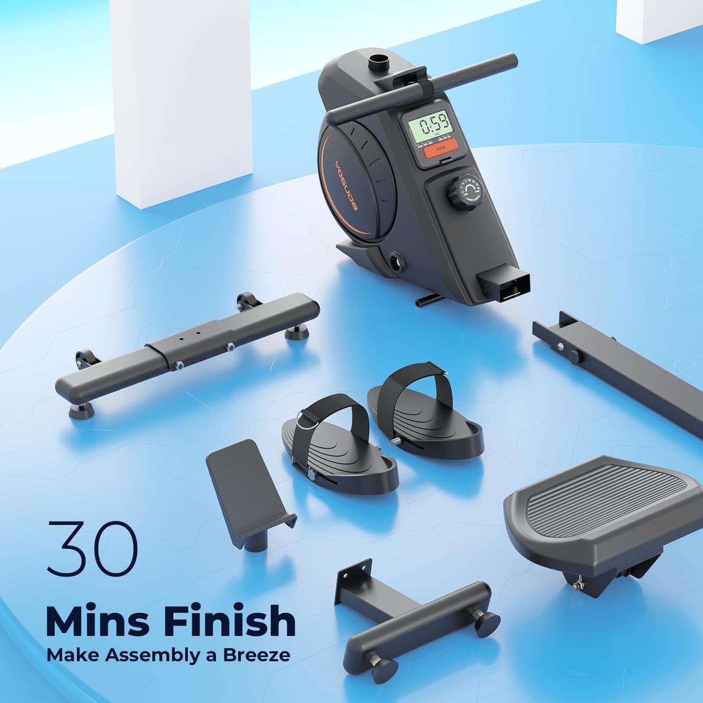 YOSUDA Magnetic Rowing Machine for Home Workout, 350 lb capacity