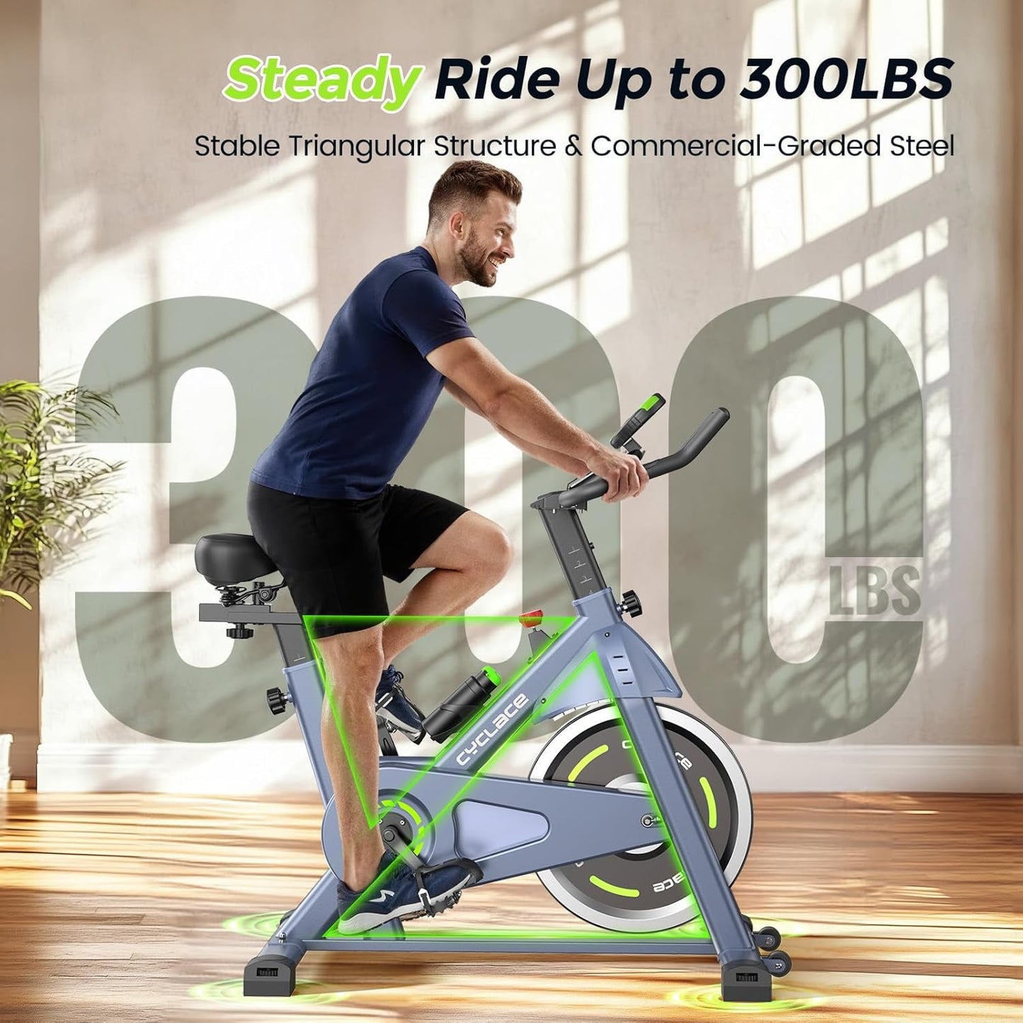 YOSUDA Exercise Bike, Indoor Cycling Bike Stationary, 300lbs Weight Capacity