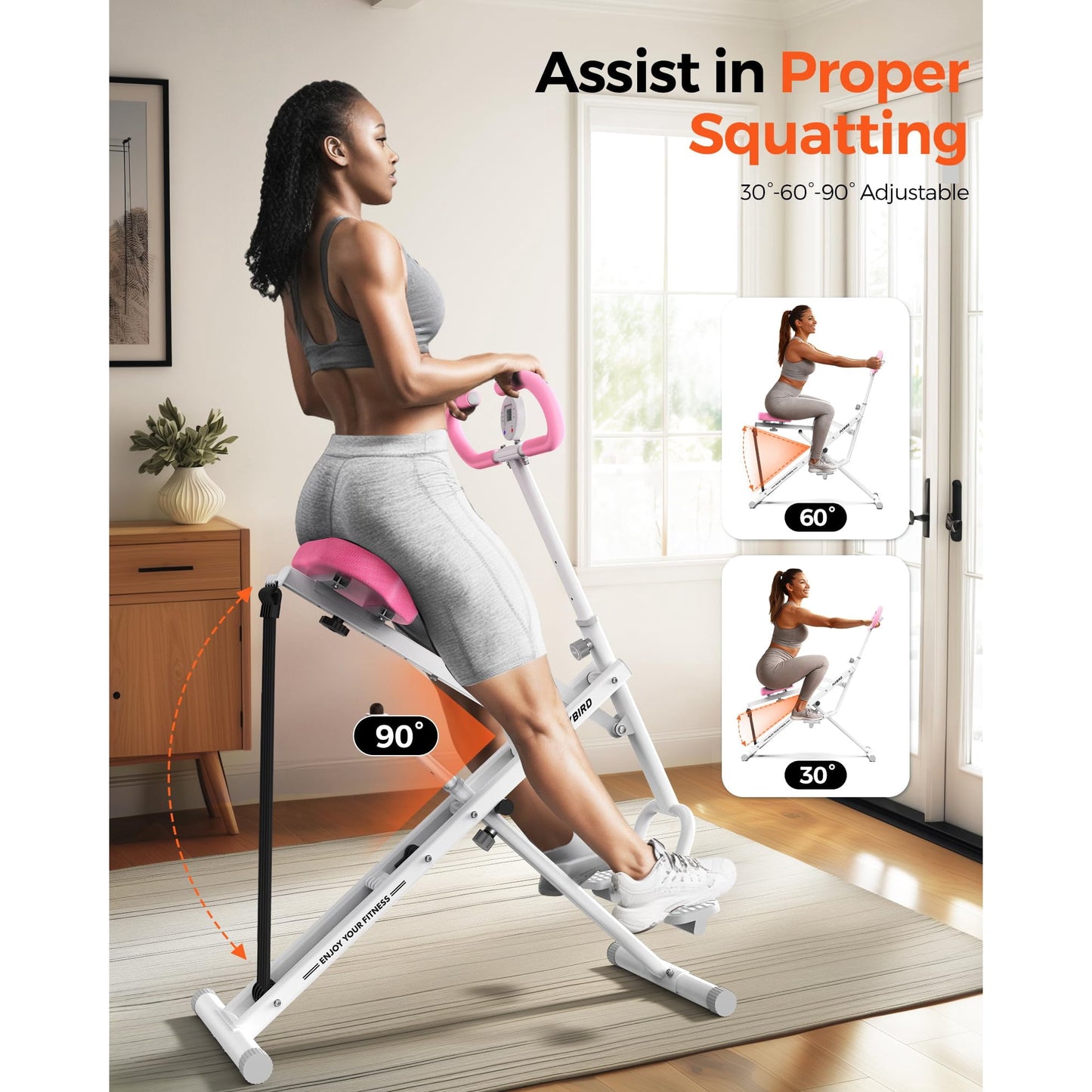 FLYBIRD Foldable Squat Machine for Home Workout