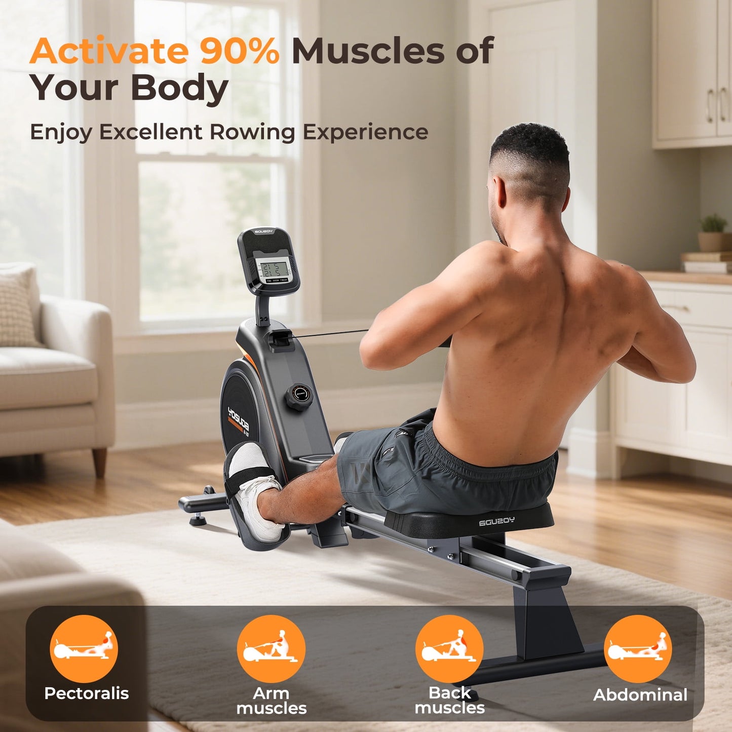 YOSUDA Magnetic Rowing Machine 350 LB Weight Capacity