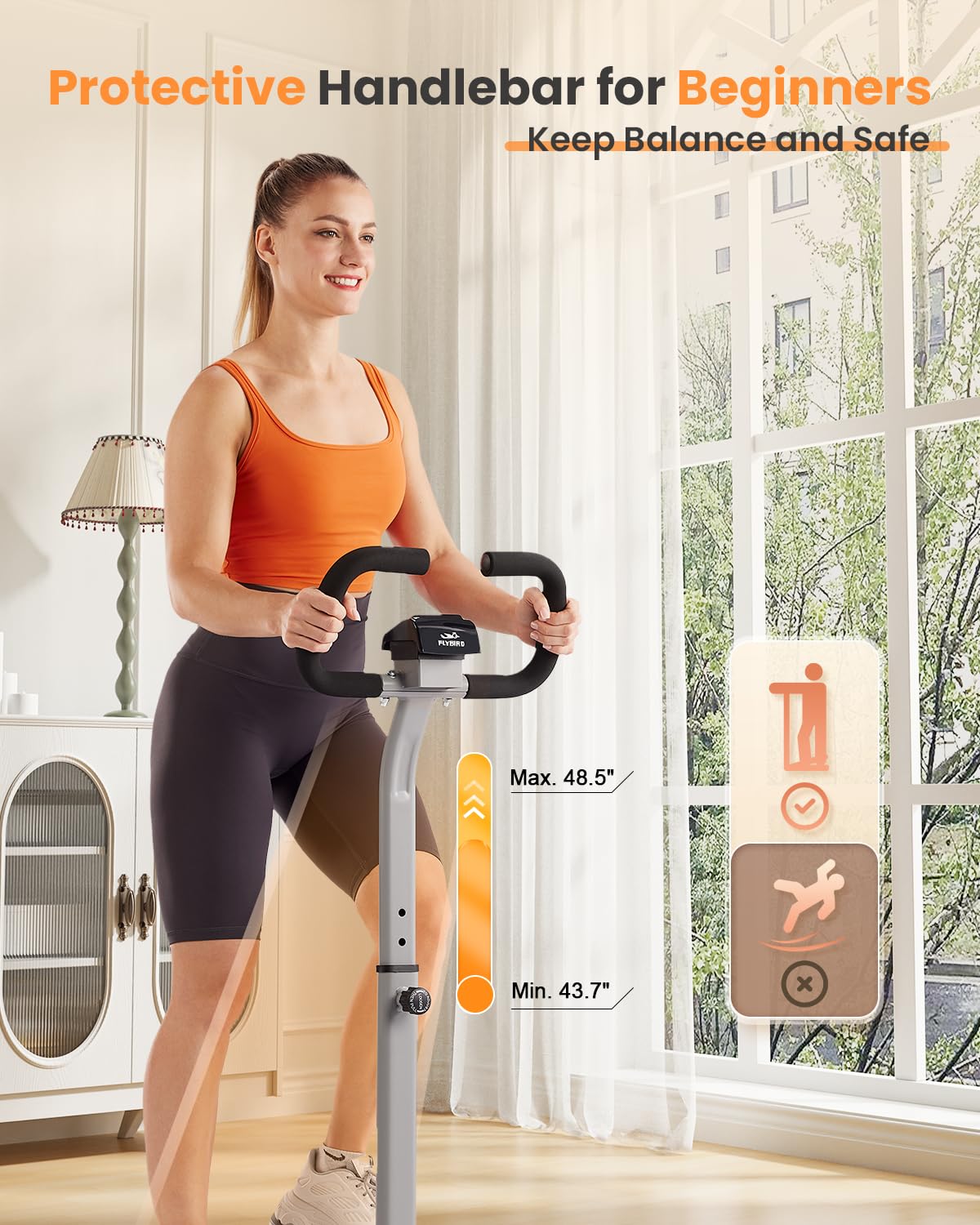 FLYBIRD Stepper with Handlebar, Twist Stair Stepper for Exercises for Leg Workout, Low-Impact Home Cardio