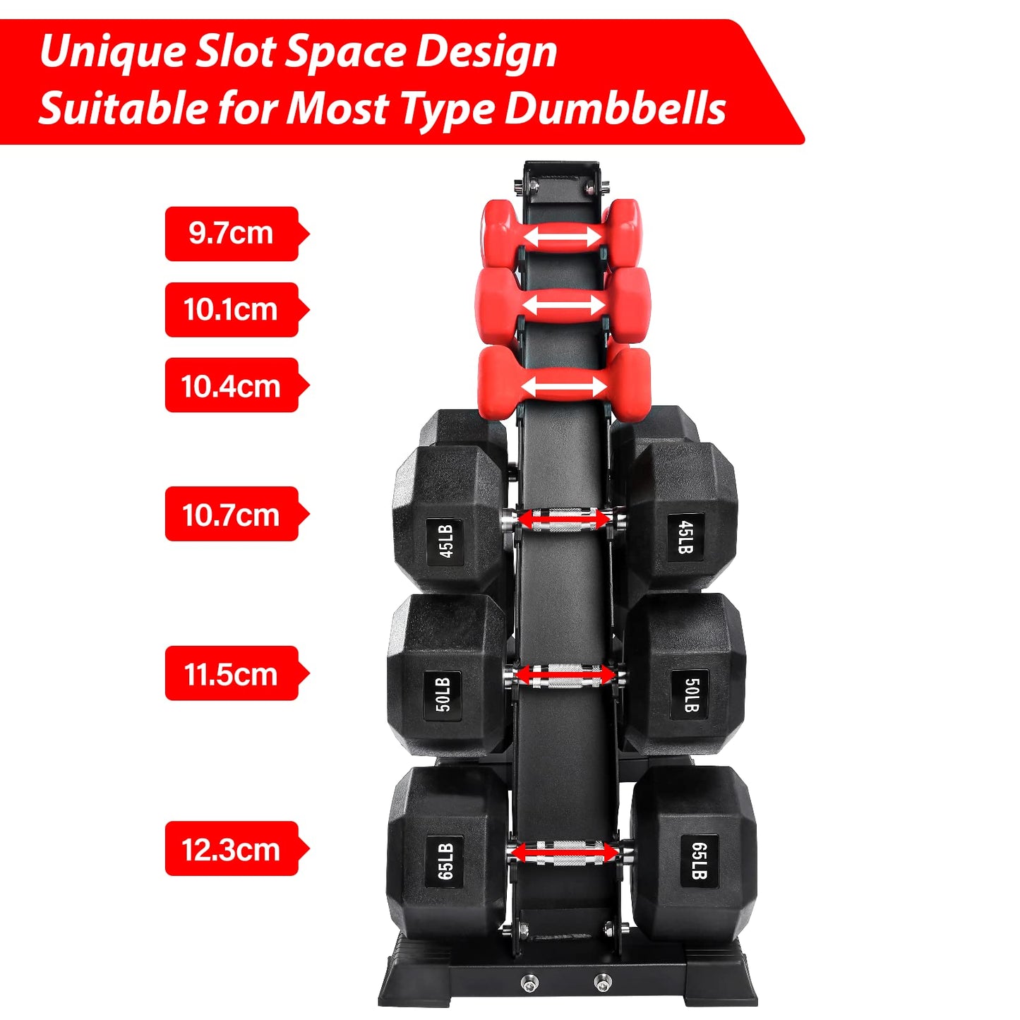 Dumbbell Rack Stand Only, Weight Rack for Dumbbells Compact A-Frame Home Gym Space Saver, 800 LBS Weight Capacity