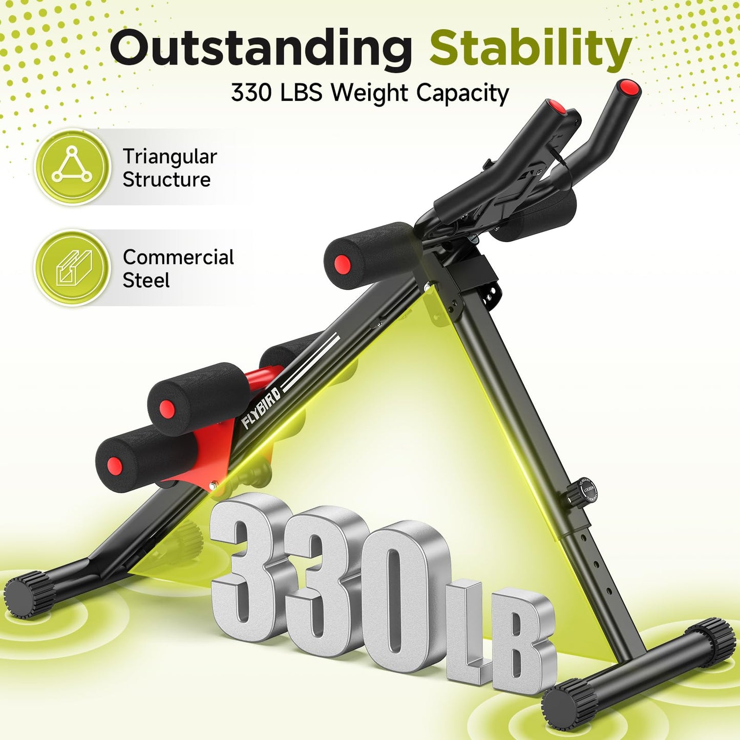 FLYBIRD Adjustable Ab Workout Equipment, Full Body Strength Training