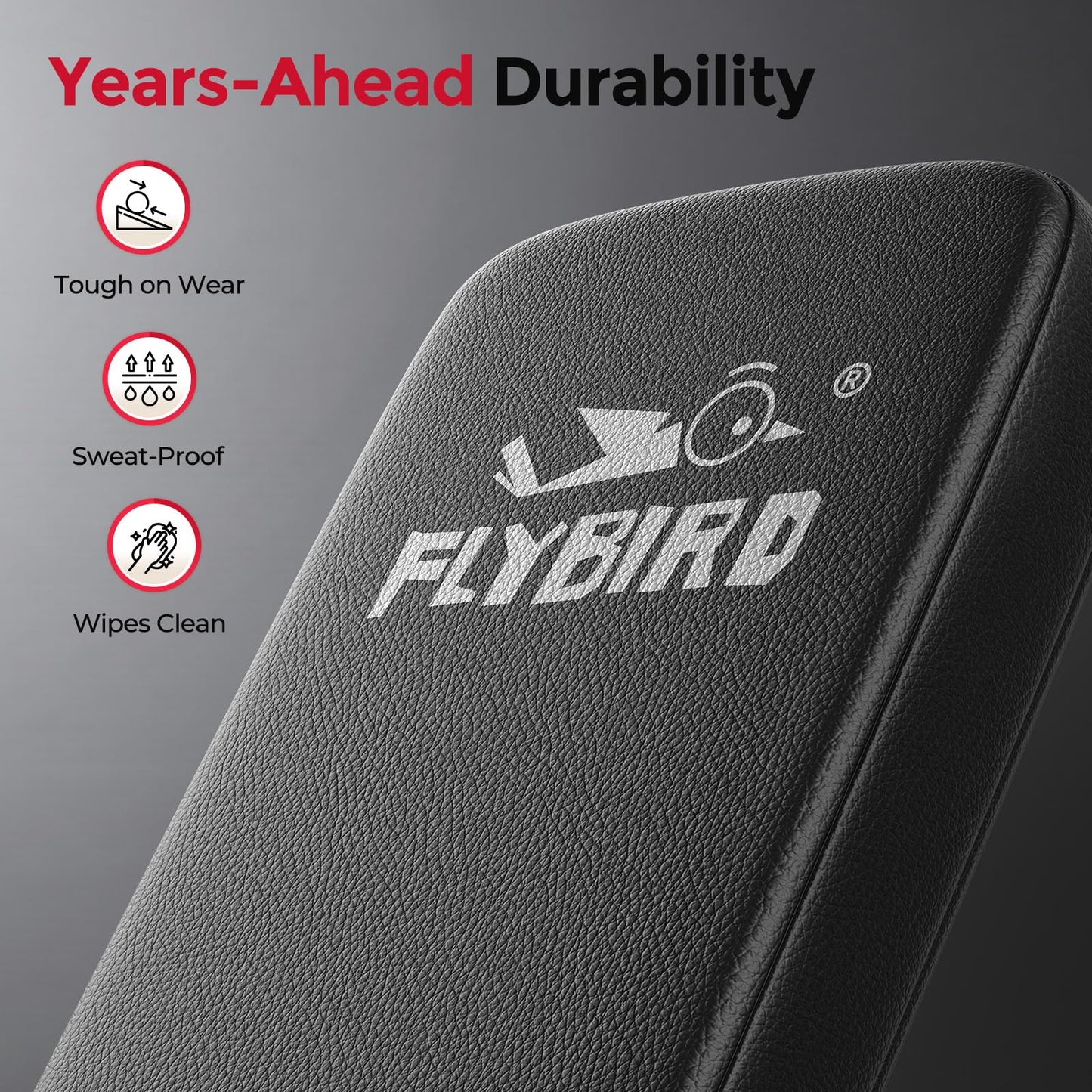 Flybird Collapsible Adjustable Weight Bench - Heavy Duty Foldable Fitness Exercise Utility