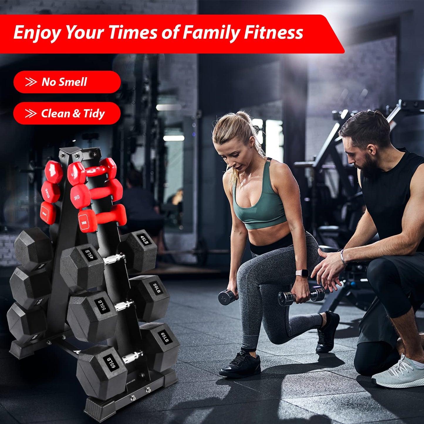 Dumbbell Rack Stand Only, Weight Rack for Dumbbells Compact A-Frame Home Gym Space Saver, 800 LBS Weight Capacity