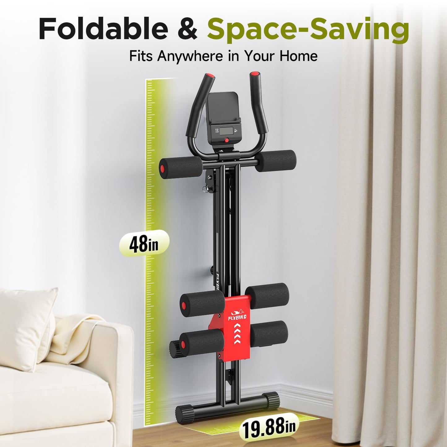 FLYBIRD Adjustable Ab Workout Equipment, Full Body Strength Training