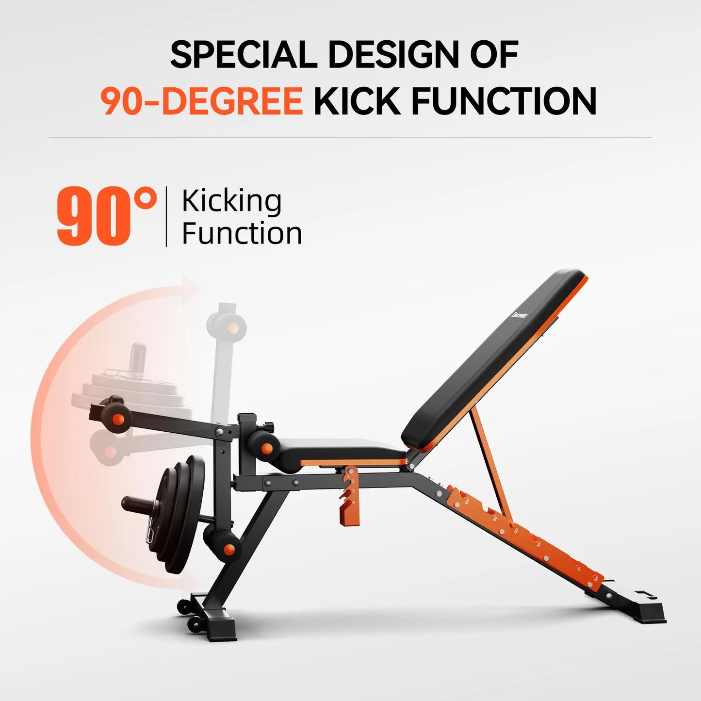 FED FITNESS Adjustable Preacher Curl & Leg Extension Bench – 6 Back Angles,4 Seat Angles,Home Gym