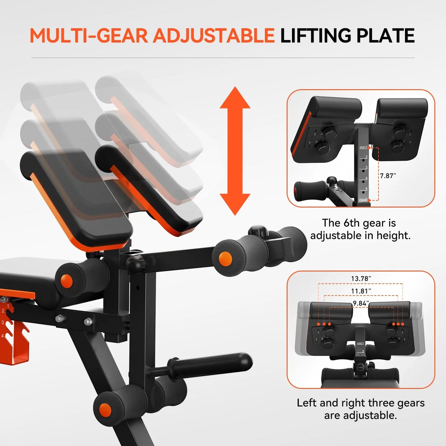 FED FITNESS Adjustable Preacher Curl & Leg Extension Bench – 6 Back Angles,4 Seat Angles,Home Gym