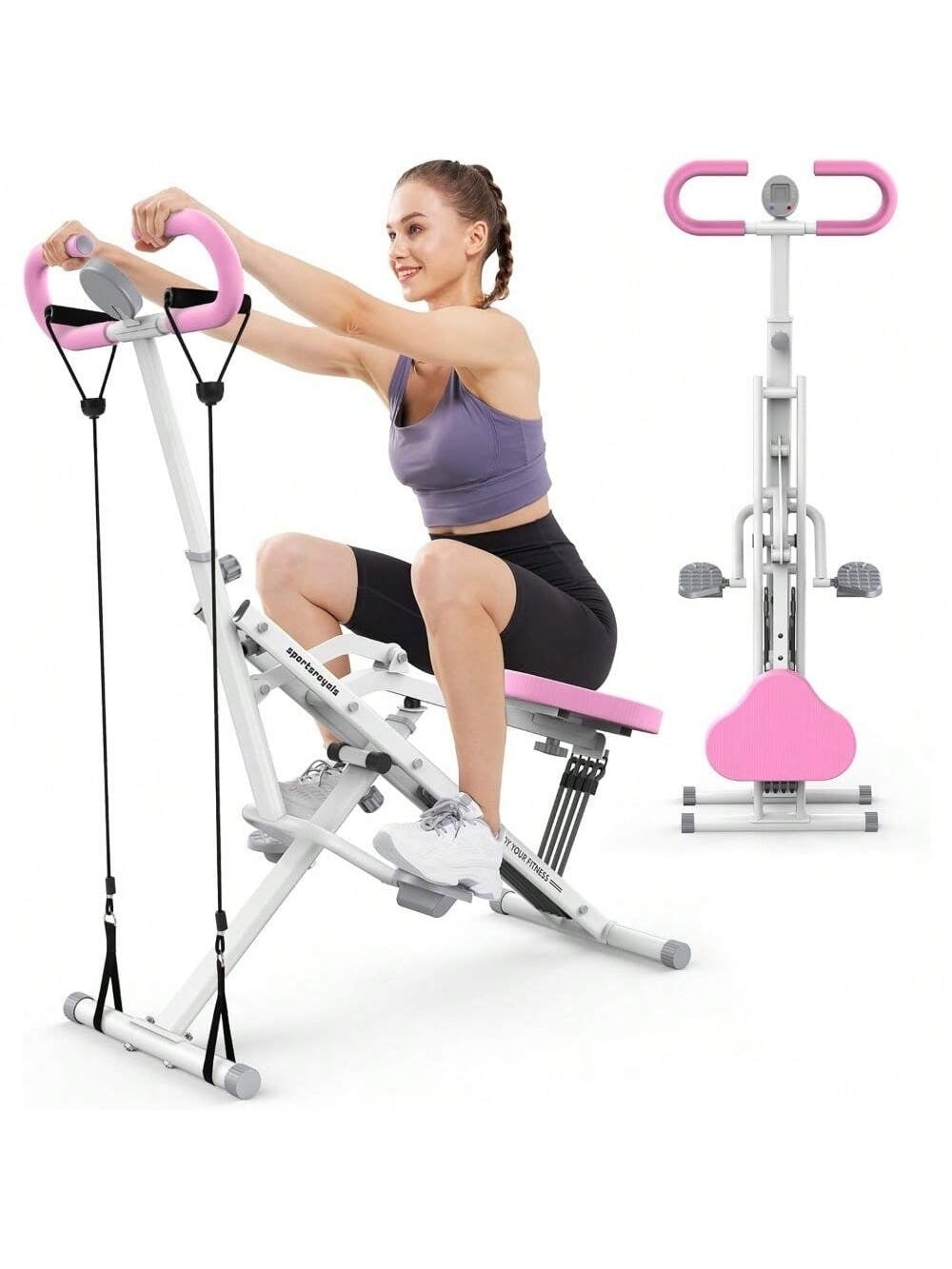 FLYBIRD Squat Machine-2 in 1 Squat Rowing Machine for Glutes Trainer & Leg Home Workout