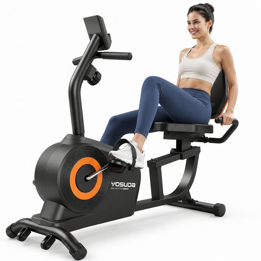 YOSUDA Recumbent Exercise Bike for Adults Seniors with Quick Adjust Seat, 350LB Capacity & 16-level Resistance