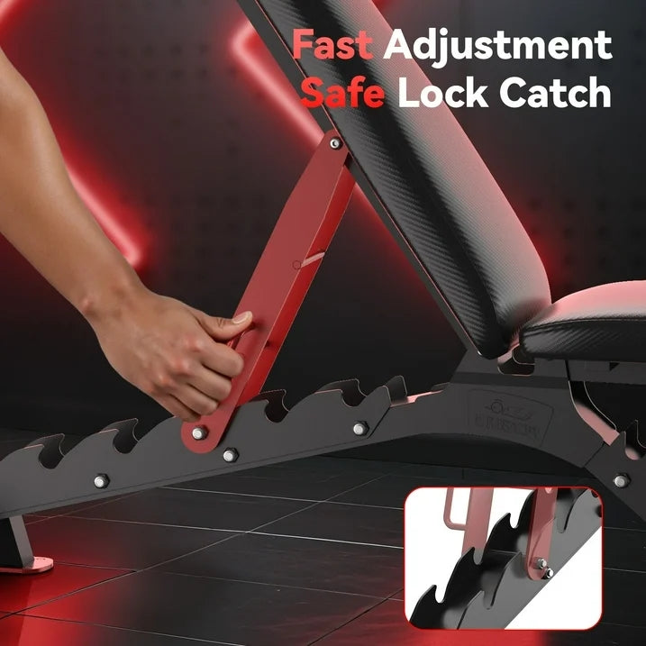 FLYBIRD Weight Bench, 1200LBS Weight Capacity Strength Training Bench Heavy-duty Adjustable Workout Bench